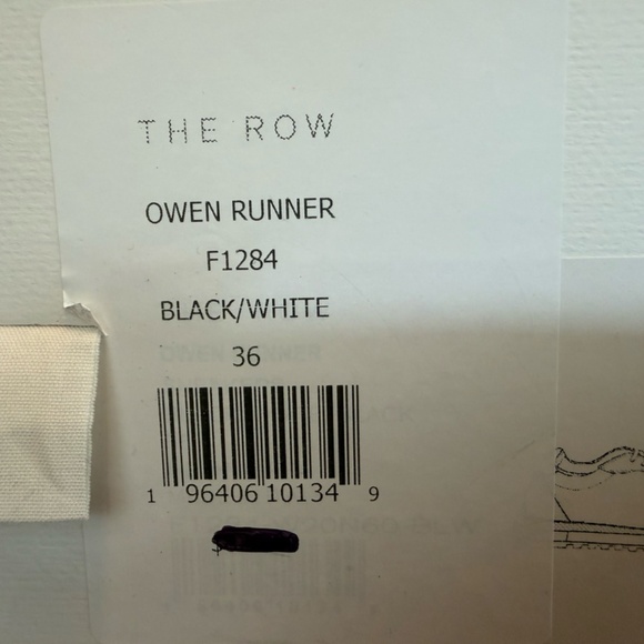 NEW with BOX - The Row Owen Sneaker, Size 6, Black Leather and Mesh - Picture 8 of 8